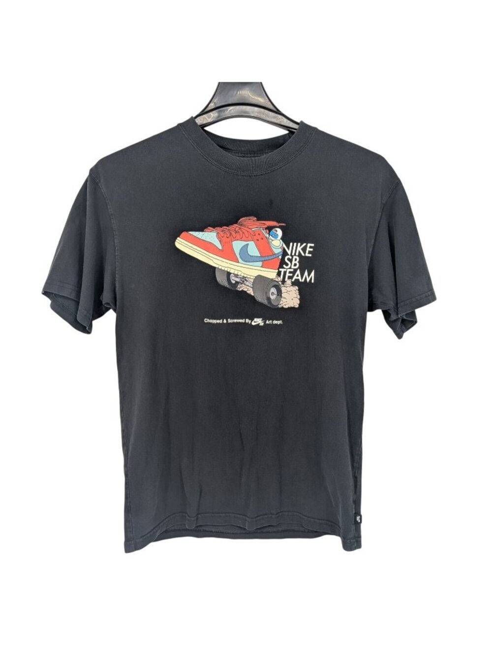 Nike SB Dunk Graphic Skate T Shirt Streetwear Skate Team Y2K Urban Casual Small